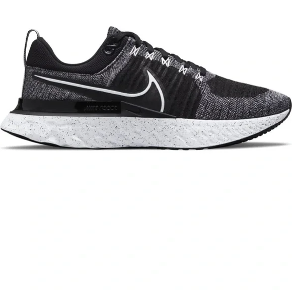 - Nike react infinity flyknit size women 11.5 black and white .Unisex men’s 9.5 - Picture 2 of 15